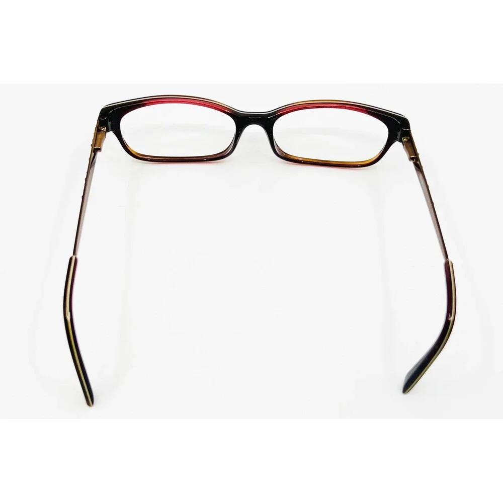 Bebe Eyeglasses Womens Brown Pink Studded Designer Frames 51-16-135